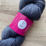 DESTASH - SweetGeorgia Cashluxe Spark Fingering Yarn (Merino/Cashmere/Stellina) Slate