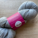 DESTASH - SweetGeorgia Cashluxe Spark Fingering Yarn (Merino/Cashmere/Stellina) Snowfall (BREAK IN SKEIN)