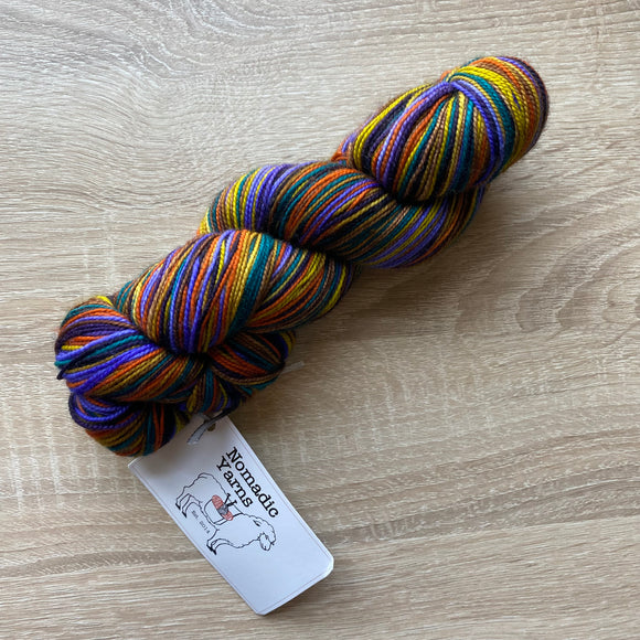 DESTASH - Nomadic Yarns Twisty Sock Self Striping Yarn