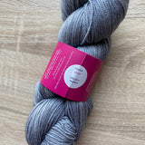 DESTASH - SweetGeorgia Cashluxe Spark Fingering Yarn (Merino/Cashmere/Stellina) Silver