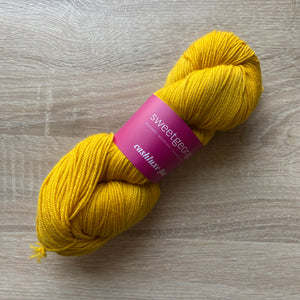 DESTASH - SweetGeorgia Cashluxe Fine Fingering Yarn (Merino/Cashmere/Stellina) Saffron