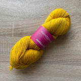 DESTASH - SweetGeorgia Cashluxe Fine Fingering Yarn (Merino/Cashmere/Stellina) Saffron